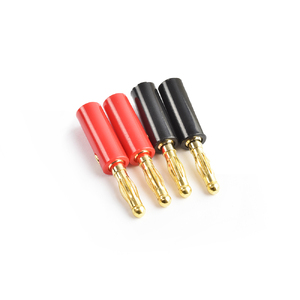 4mm Red & Black Banana Plug Gold Connector 2 Pairs