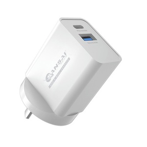 20W USB-C and USB-A Dual Port Mains Charger - White