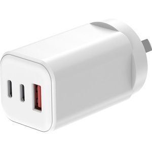 3 Port USB-C QC3.0 65W PD GaN Wall Charger