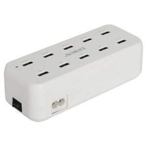 10 Port Intelligent USB AC Charging Station 60W - White