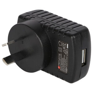 240V Mains USB Wall Charger 2.1A - Black