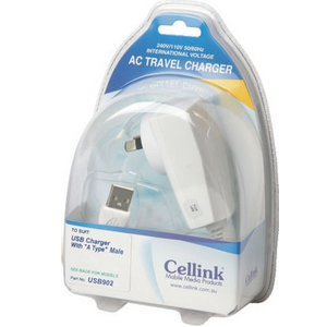 5V 1A USB Wall Charger with USB A Charging Cable