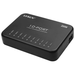 10 Port 200W USB Type-C PD Charging Station