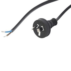 2 Pin  Plug Mains Cord with Bare Wire end 1.8M