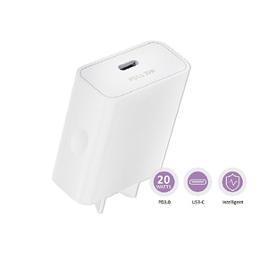 20W Slim USB-C PD Quick Charge USB Port Mains Wall Charger