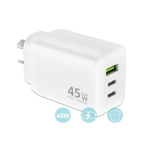 45W 2 x USB C & 1 x USB A Mains Charger