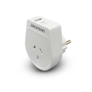 Outbound Europe & Bali Travel Adaptor w/ USB A & USB C Charge Ports