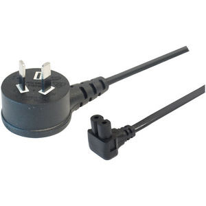 2m IEC R/A C7 to 240V Off-Set Side Entry Mains Plug Power Cable 