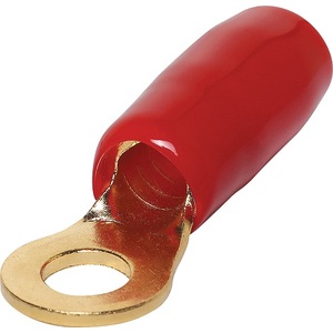 4G 9mm Ring Crimp Connector Red