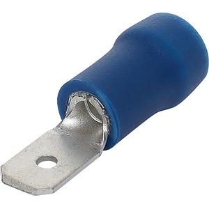Blue 4.8mm Male Spade Crimp Pk 100