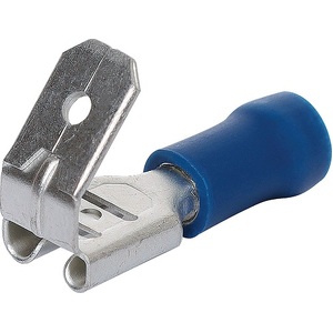 Blue 6.3mm Female Spade + Tab Crimp Pk 10