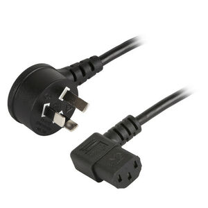 1.9m Left Angle C13 IEC to R/A Mains Plug 10A Power Cable