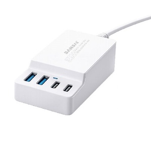 30W 4 Port USB A & C Desktop 240V AC Mains Charger