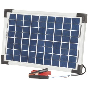 12V 10W Solar Panel Battery Charger with Alligator Clips