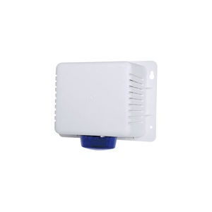 White Plastic Siren Cover with Siren and Strobe