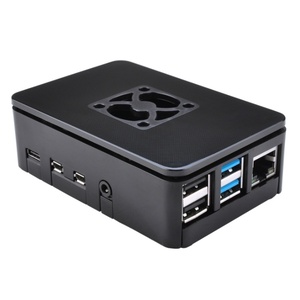 Black Plastic Case for Raspberry Pi 4