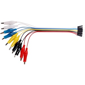 Alligator Clip to Jumper Wire Test Lead - Set of 10