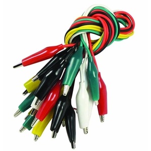 Large Alligator Clip Test Lead - Set of 10