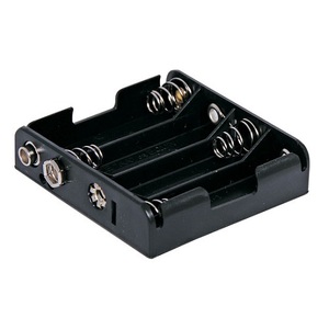 4 X AA Flat Battery Holder with Battery Snap Terminal