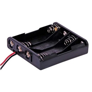 4 x AAA Flat Battery Holder with Fly Leads