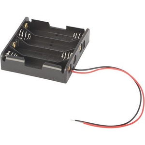 4 X AA Battery Holder with Fly Leads