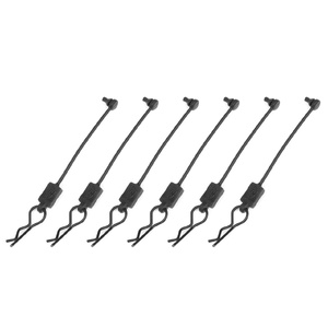 Body Clip w/ Retainer Black - 6 Pcs