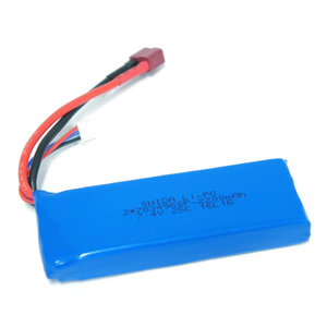 7.4V 2200mAh  Rechargeable Li-Po Battery with Deans Connector