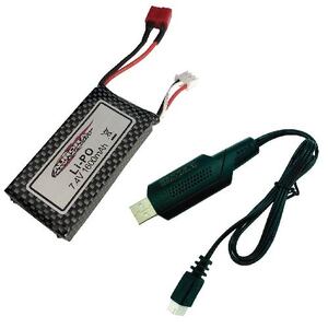 7.4v 1600MaH Li-Po Rechargeable Battery with USB Charger