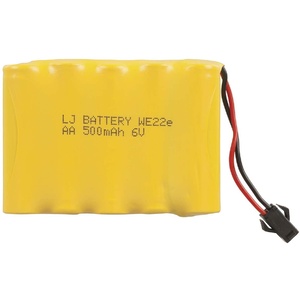 Rechargeable 6V 500mAh Ni-Cad Battery with 2 Pin SM Plug