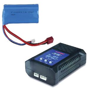 Rechargeable 18650 7.4V 1500mAh Lithium-ion Battery with Mains Charger