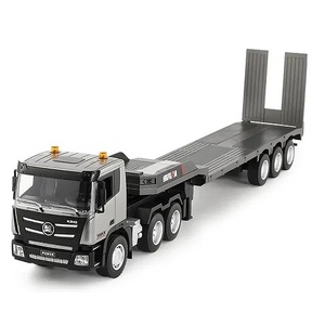 1318 RC Semi Truck w/ Flatbed Trailer 1:18 Scale Construction Model