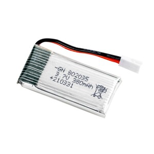 3.7V 380mAh Lipo Rechargeable Battery with JST