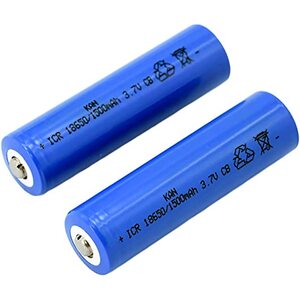 Pack of 2 Rechargeable Li-ion 18650 Battery 3.7V 1500mAh