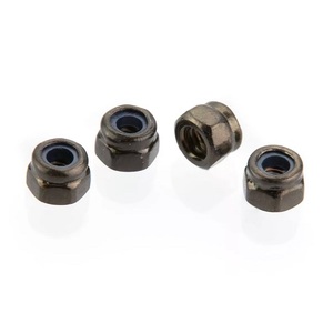 UDI 3mm Gunmetal Steel Nyloc Nuts 4Pcs