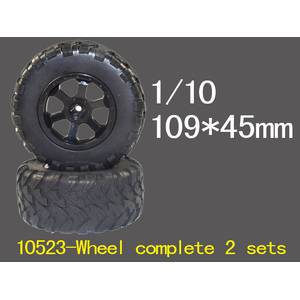 10523 Tyres & Rim glued Coyote/Rattlesnake for River Hobby and FTX