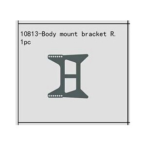 10813 Body mount bracket rear for River Hobby and FTX