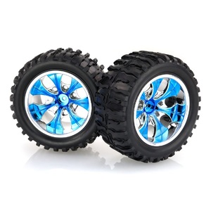08010A HSP 2.8" Off Road Tyres on Blue chrome Rims (2pc)