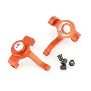 180002 HSP Orange Aluminium Steering Hubs with Bushes (2pc)