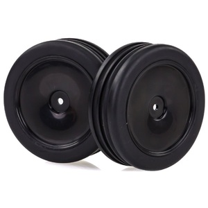 60247 HSP 2.3" Front Ribbed Tyres on Black Dish Rims (2pc)