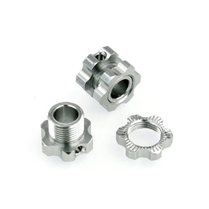 85711 HSP Gunmetal Aluminium 17mm Hex Adapters with Wheel Nuts