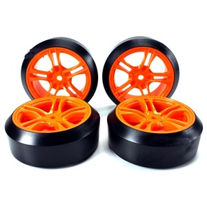 503390 Team Magic E4D Orange Mounted Drift Tyre