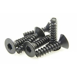 116312 Team Magic 3 x 12mm Steel Flat Head Self Tapping Screws (6pc)