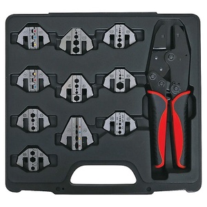 10 Interchangeable Jaw Magnetic Ratchet Universal Crimp Tool Kit