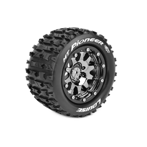 MFT ST-Pioneer 1/10th Scale Monster Truck Black Wheel and Tyres - Pair