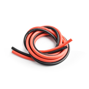 Silicone Wire 1m Length of Red and Black 10AWG