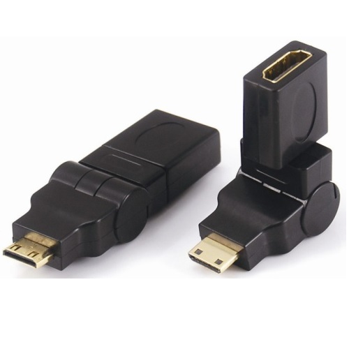 Mini HDMI Male Plug to HDMI Female Socket Rotating Adapter Converter
