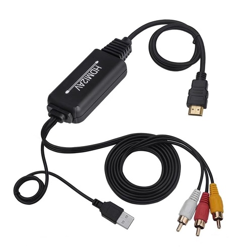 Digital HDMI 1080p to Analogue Composite RCA Converter Cable 1.8m