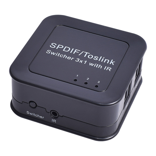 3 Way Toslink Digital Audio Switcher