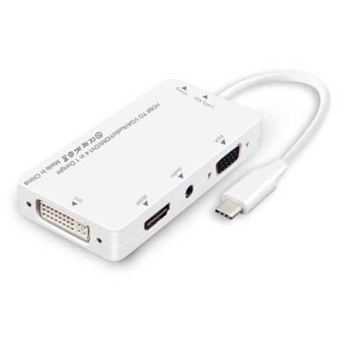 USB-C Plug to HDMI, VGA & DVI Converter