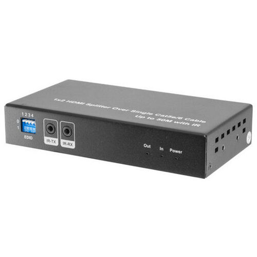 HDMI 2 Port Extender Over Cat 5E/6  with 2 Receivers & IR Extender